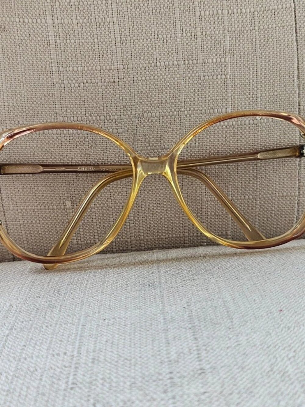 Vintage Smoke Women Eyeglasses Frame Brown/Tan Eyewear Glasses Frame only - Picture 3 of 12